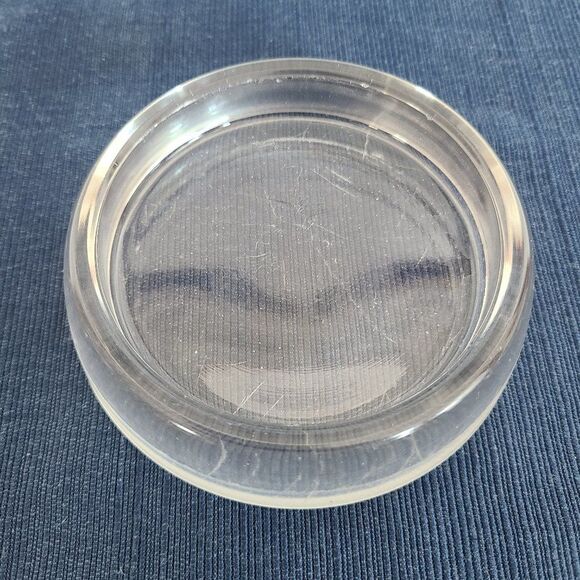 Hazel Atlas Vintage 1940s Glass Furniture Coaster Wood Floor Carpet Protector - Picture 2 of 16
